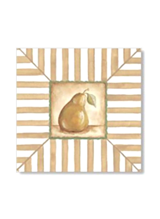 Decorative Wall Painting With Frame Beige/Green/White 20x20cm