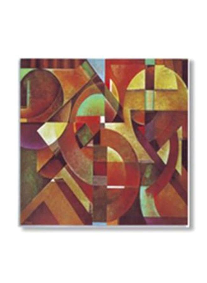 PHOTOBLOCK - Decorative Wall Art With Frame Brown/Purple/Green 34x34cm - Image 1