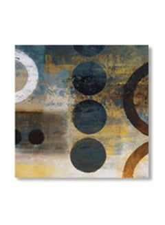Decorative Wall Art With Frame Yellow/Blue/Brown 20x20cm