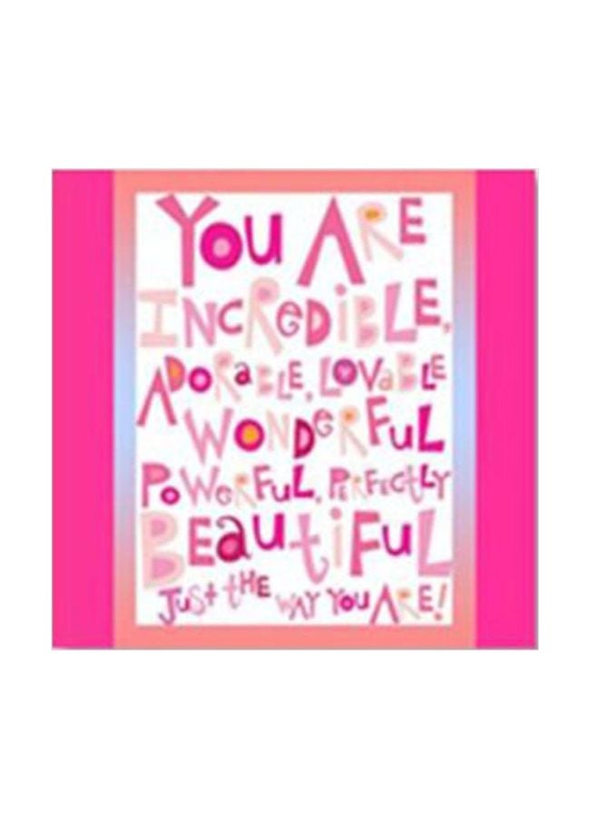 بوستر حائط للتزيين وردي/أصفر/ أزرق 20x20سم