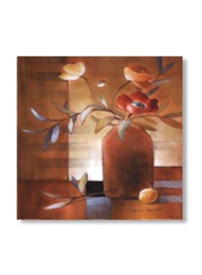 فوتو بلوك لوحة جدارية لتزيين الحائط مع إطار بني/ رمادي/ أسود 20x20سم