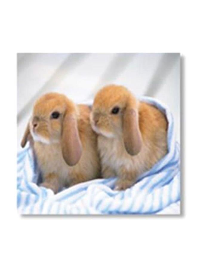 بوستر حائط للتزيين بني/ أبيض/ أزرق 24x24سم