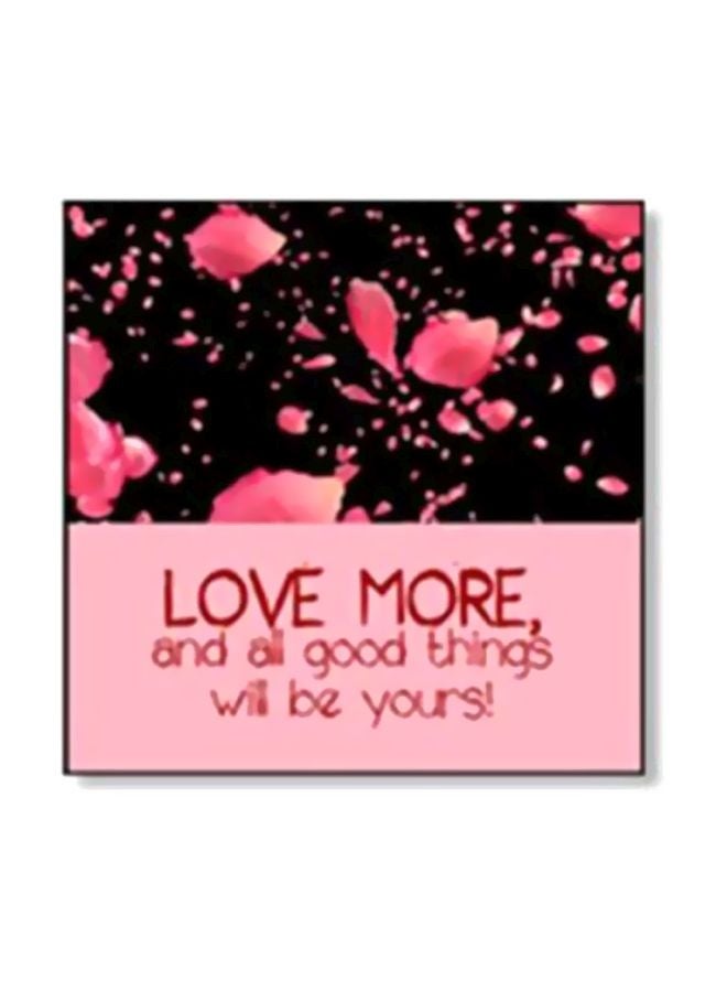 Decorative Wall Poster With Frame Pink/Black 30x30cm