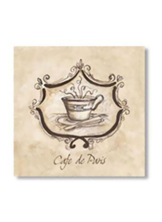 Decorative Wall Painting With Frame Beige/Black 15x15cm