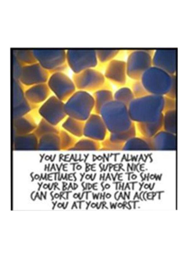 فوتو بلوك لوحة جدارية لتزيين الحائط مع إطار أزرق/ أسود/ أصفر 20x20سم