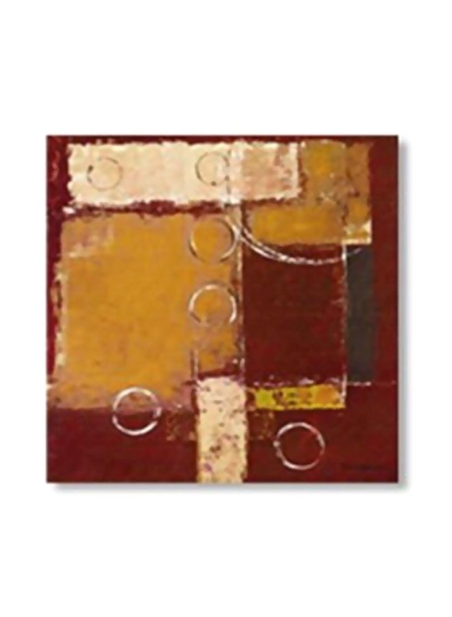 Decorative Wall Painting With Frame Brown/Yellow/Black 30x30cm