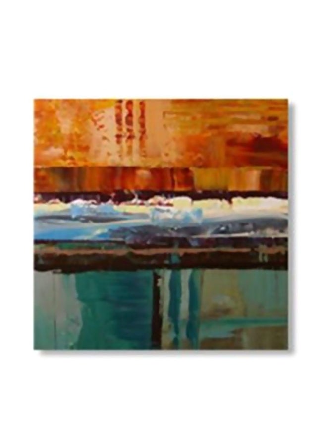 PHOTOBLOCK Decorative Wall Painting With Frame Brown/Blue/White 20x20cm