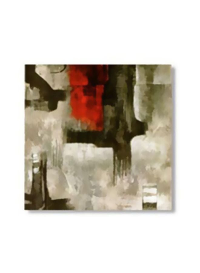 لوحة جدارية لتزيين الحائط مع إطار رمادي / أحمر / أسود 20x20سم