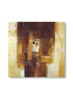 Decorative Abstract Wall Poster With Frame Brown/Beige 24x24cm