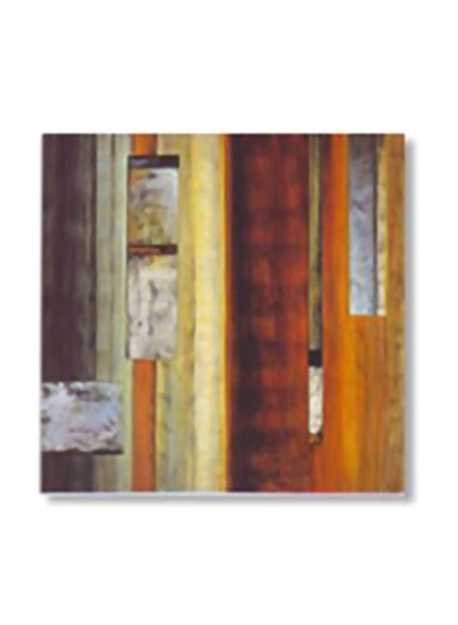Decorative Wall Painting With Frame Orange/Yellow 15x15cm