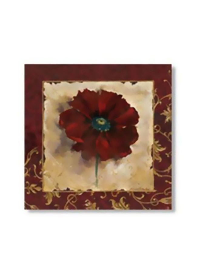 فوتو بلوك بوستر جداري للتزيين مع إطار بيج/أحمر 30x30سم