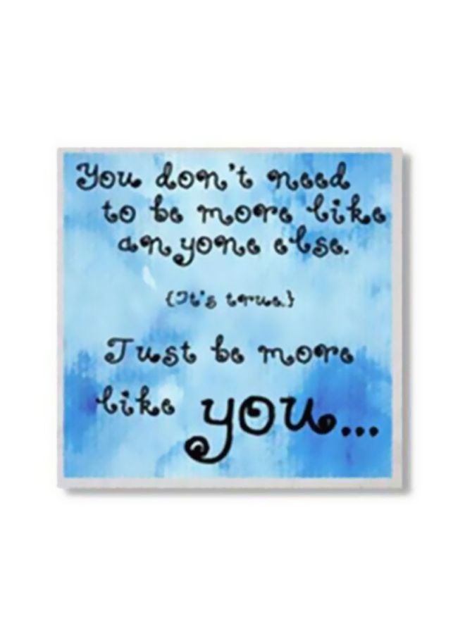 بوستر جداري للتزيين مع إطار أسود/أزرق 34x34سم