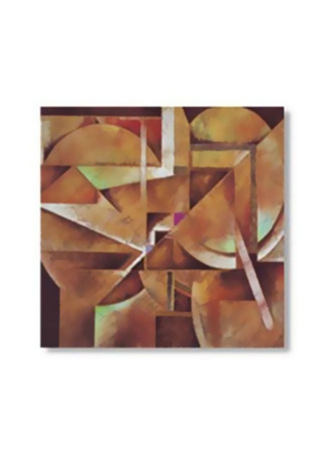 بوستر جداري للتزيين مع إطار بني/أصفر/أرجواني 15x15سم