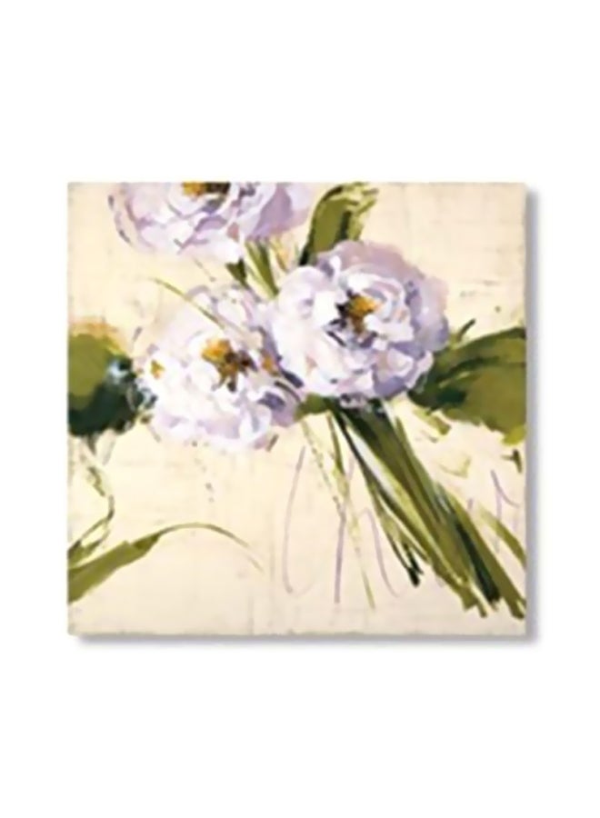 فوتو بلوك لوحة جدارية لتزيين الحائط مع إطار بيج/أرجواني/أخضر 15x15سم