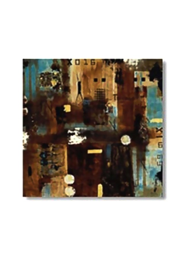 PHOTOBLOCK Decorative Wall Painting With Frame Brown/Yellow/Blue 24x24cm 