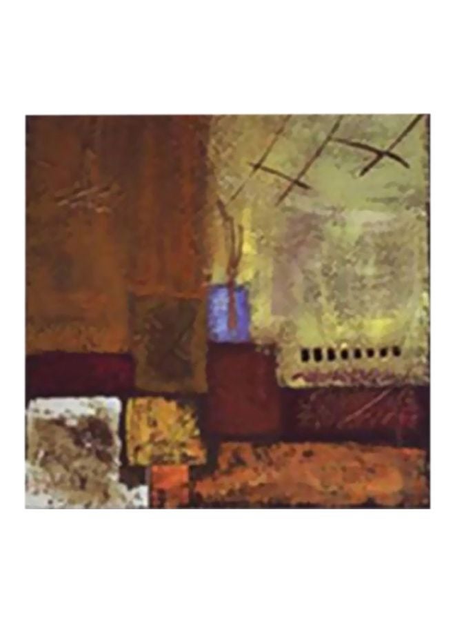 PHOTOBLOCK - Decorative Wall Art With Frame Brown/Yellow/Orange 30x30cm - Image 1