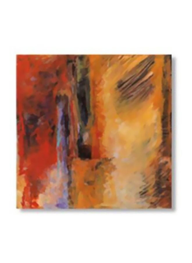 فوتو بلوك بوستر جداري للتزيين مع إطار أحمر/أصفر/أسود 34x34سم