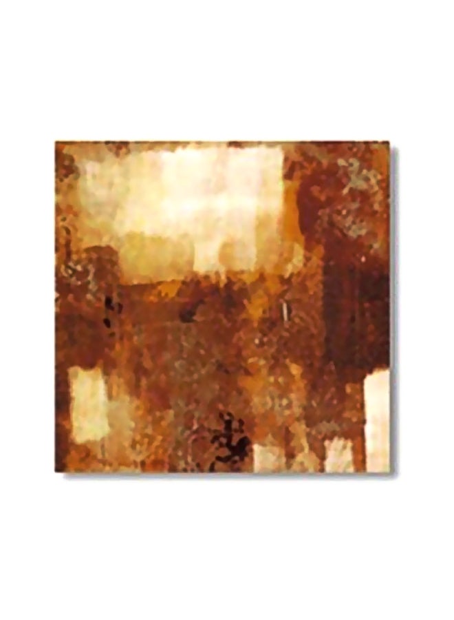 Decorative Wall Art With Frame Brown/Yellow/White 24x24cm