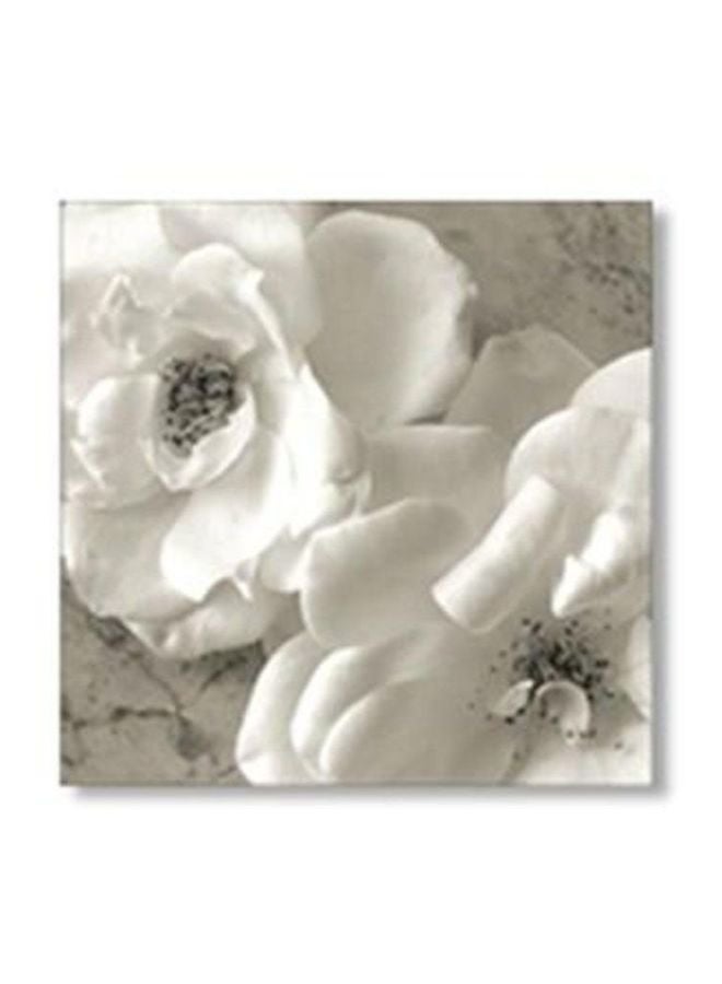 Decorative Wall Painting With Frame White/Black 15x15cm