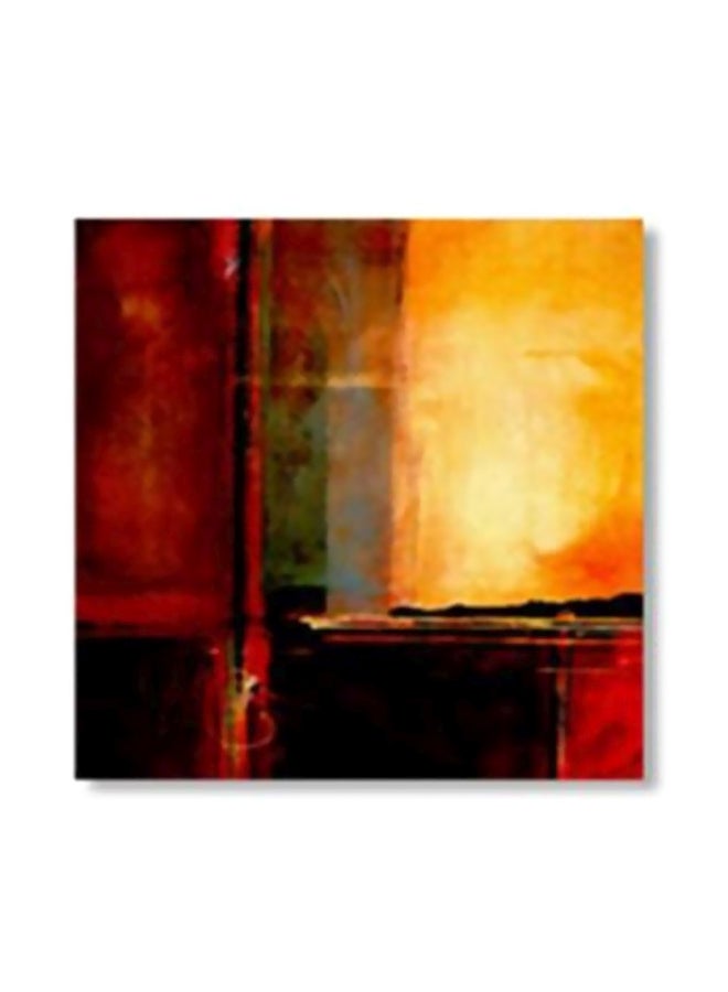PHOTOBLOCK Decorative Wall Painting With Frame Yellow/Red/Black 30x30cm 