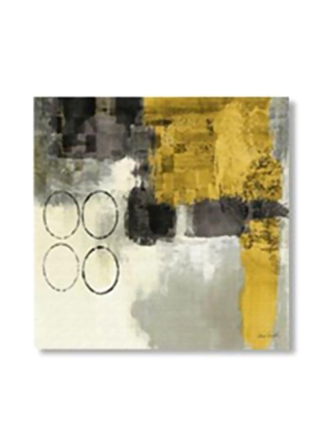 Decorative Wall Painting With Frame Grey/Yellow/Brown 34x34cm