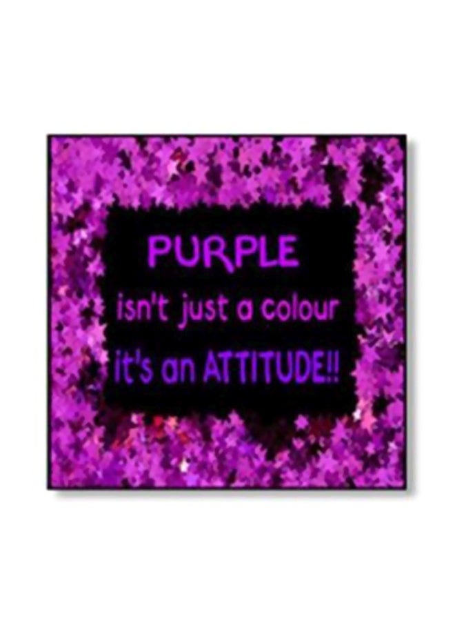 فوتو بلوك لوحة جدارية لتزيين الحائط مع إطار بنفسجي/ أسود 15x15سم