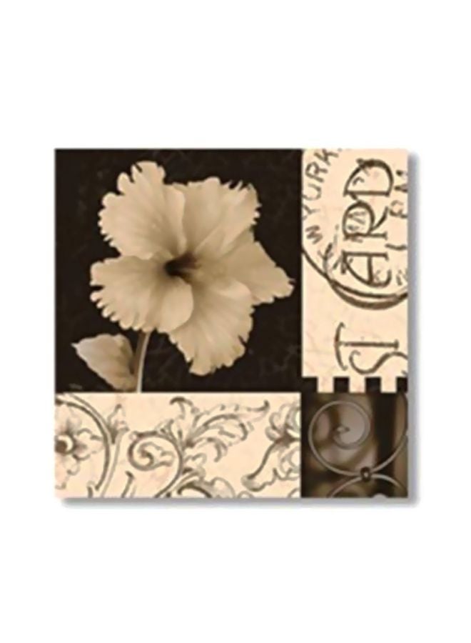 Decorative Poster With Frame Beige/Black/Brown 24x24cm