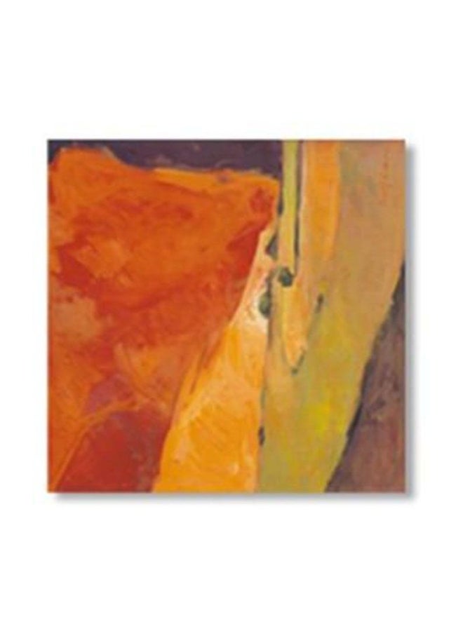 Decorative Wall Art With Frame Orange/Green/Brown 24x24cm