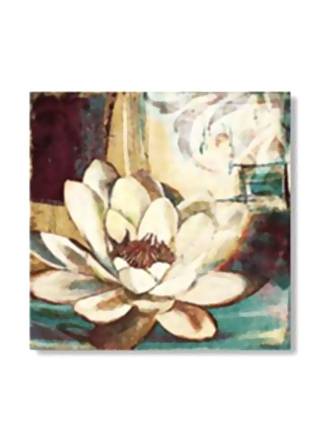 فوتو بلوك لوحة جدارية لتزيين الحائط مع إطار البني/الأبيض 15x15سم