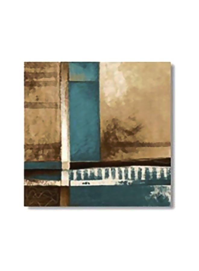 Decorative Poster With Frame Beige/Blue/Brown 30x30cm
