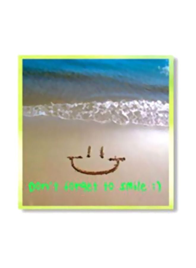 بوستر جداري للتزيين مع إطار البني/الأزرق 20x20سم