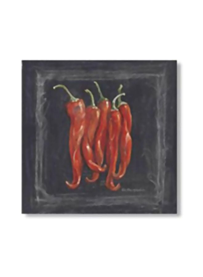 Decorative Wall Poster Black/Red 30x30cm