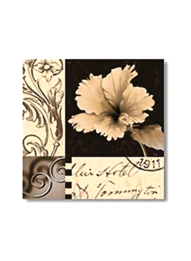 لوحة جدارية لتزيين الحائط مع إطار بني/بيج 15x15سم