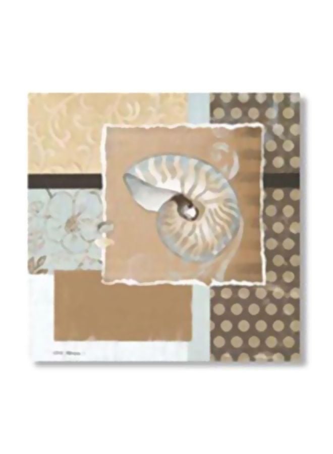 لوحة جدارية لتزيين الحائط مع إطار بيج/رمادي/أسود 20x20سم