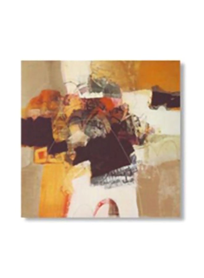 لوحة جدارية لتزيين الحائط مع إطار بني/رمادي/أبيض 20x20سم