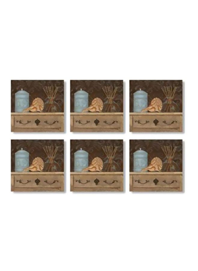 6-Piece Coaster Set Multicolour 9x9cm
