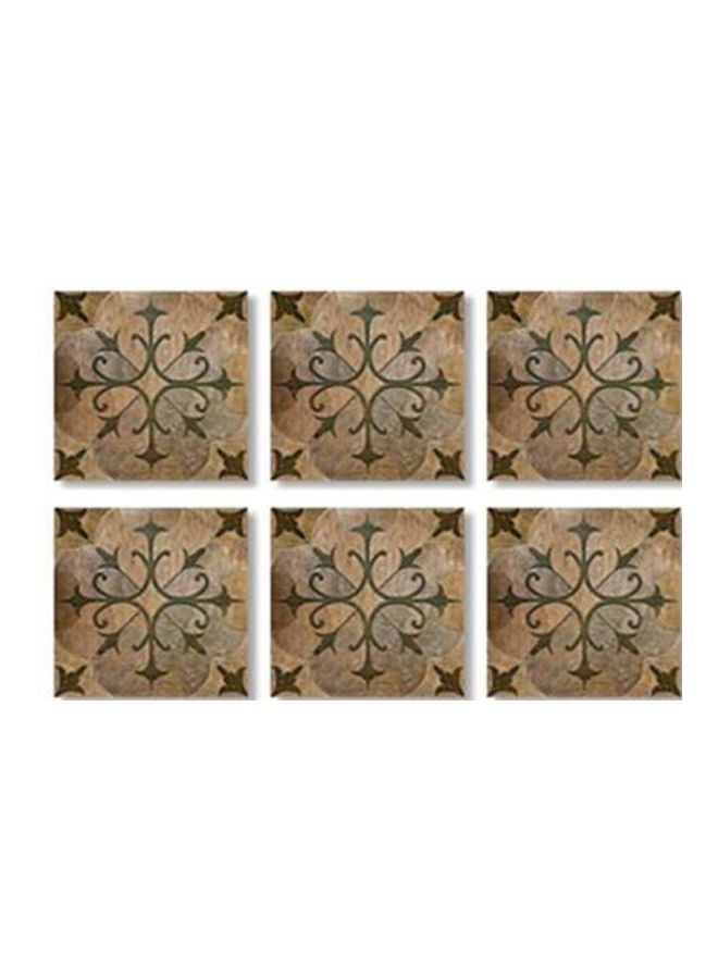 طقم قاعدة الأكواب 6 قطع متعدد الألوان 9x9سم