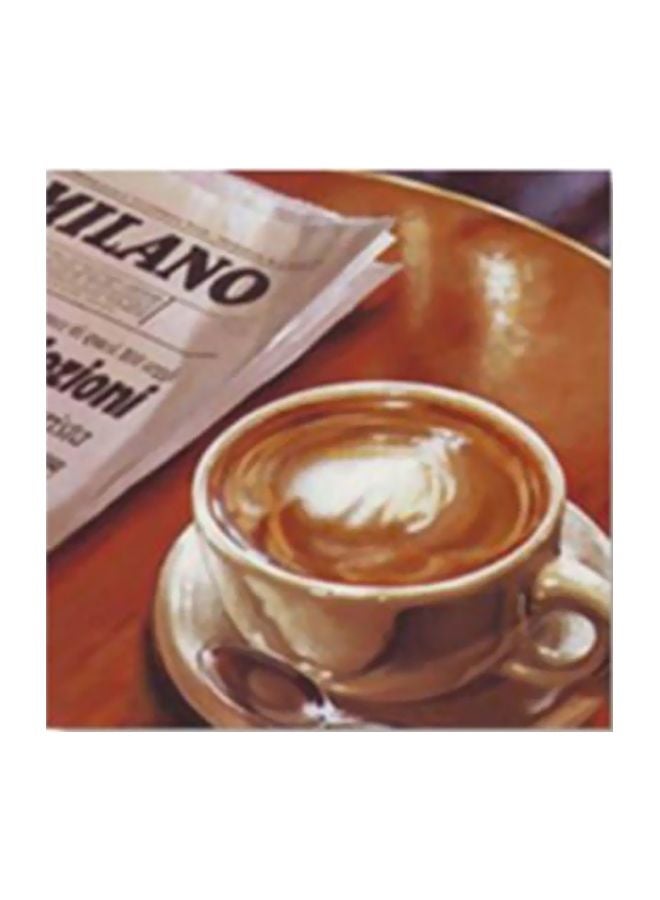 Decorative Wall Poster Brown/White 20x20cm