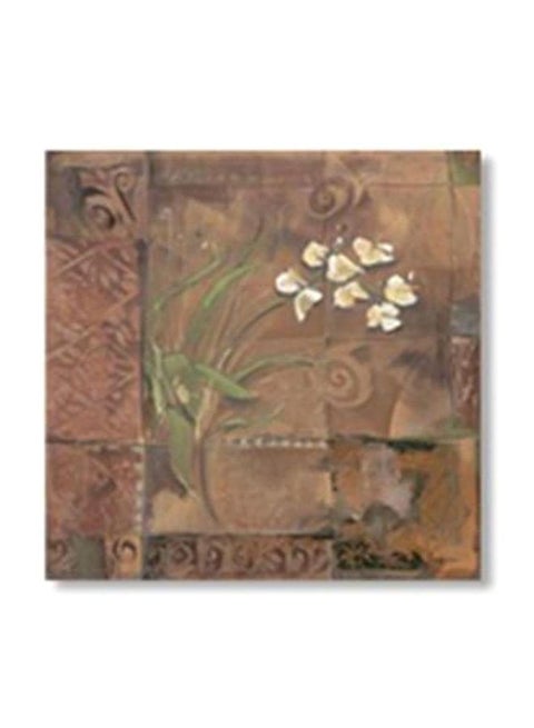 Decorative Wall Art With Frame Brown/White 30x30cm