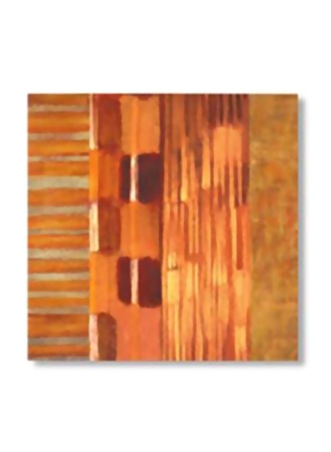Decorative Wall Painting With Frame Orange/Brown 20x20cm