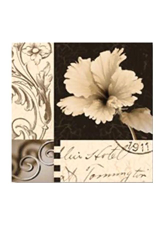 بوستر جداري للتزيين مع إطار بيج/أسود/بني 30x30سم