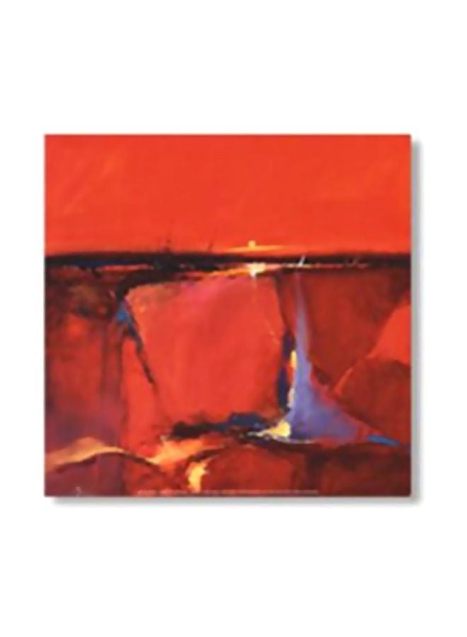 ستيكر فني لتزيين الحائط مع إطار أحمر/أسود/بنفسجي 24x24سم