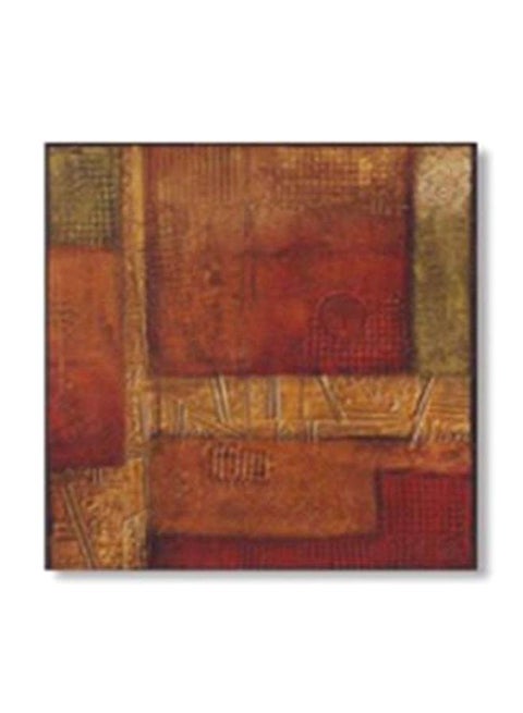 Abstract Patterned Decorative Wall Frame Brown/Red/Grey 20x20cm