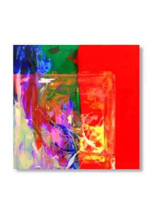 Abstract Patterned Decorative Wall Frame Red/Green/Blue 20x20cm - v1565953682/N29114290A_1