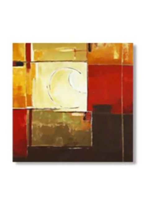 Abstract Patterned Decorative Wall Frame Red/Beige/Brown 15x15cm