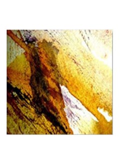 Abstract Patterned Decorative Wall Frame Yellow/White/Brown 15x15cm