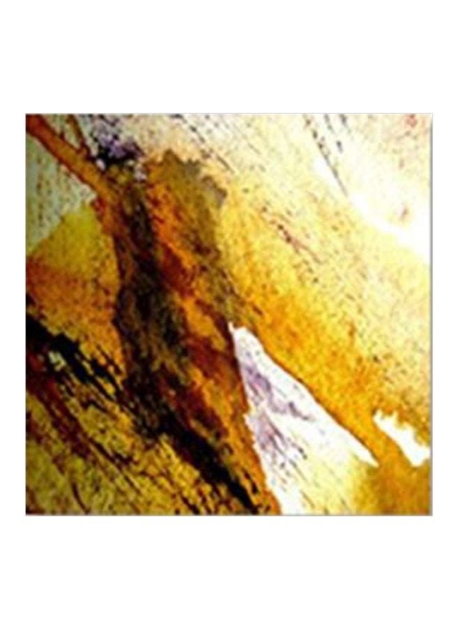 PHOTOBLOCK - Abstract Patterned Decorative Wall Frame Yellow/White/Brown 15x15cm - Image 1
