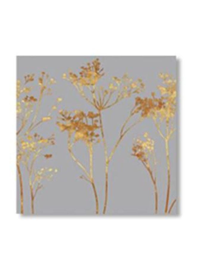 Decorative Wall Poster With Frame Grey/Gold 15x15cm