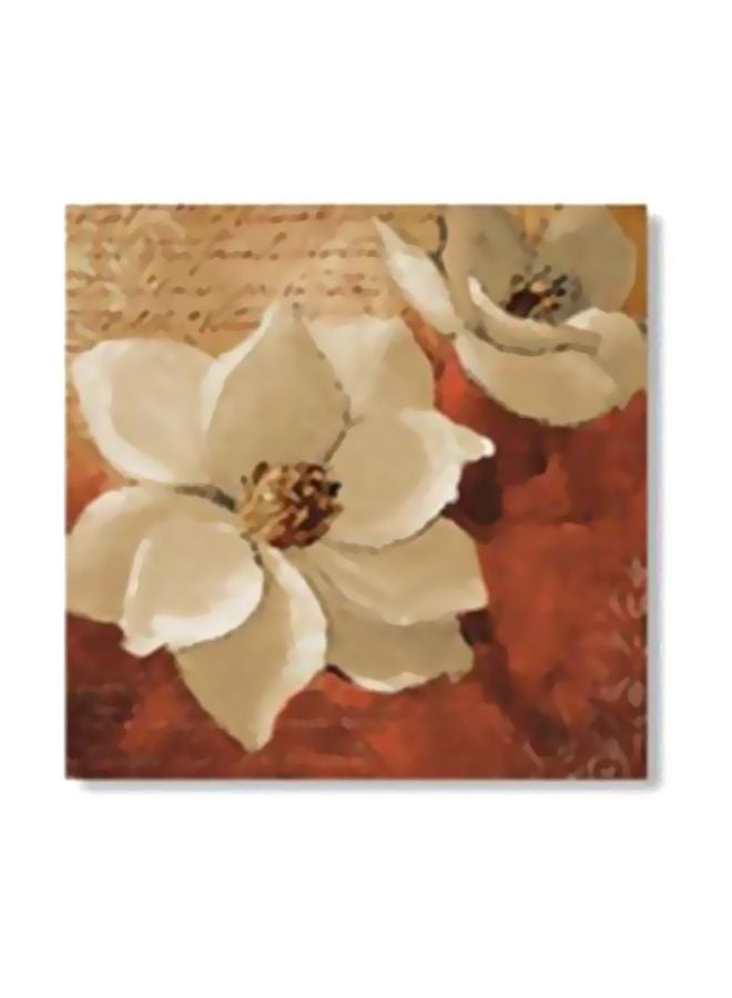 فوتو بلوك لوحة جدارية لتزيين الحائط مع إطار أحمر/أبيض/بيج 24x24سم