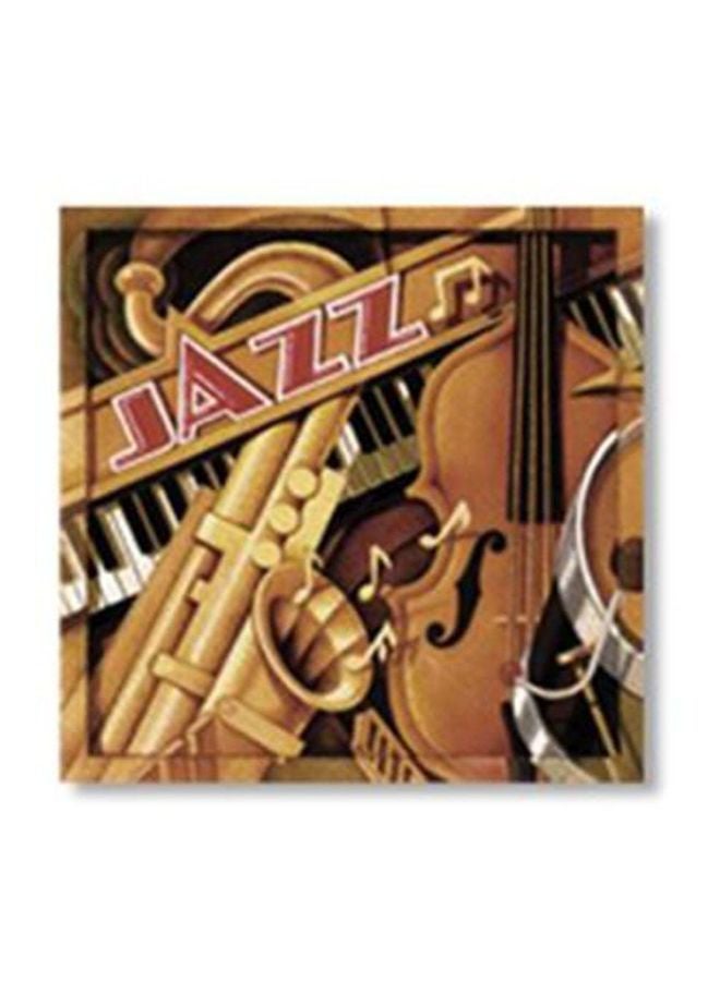 Decorative Wall Poster With Frame Beige/Brown/Black 20x20cm